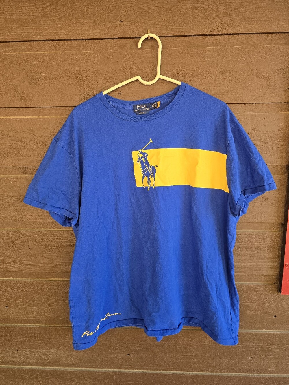 Polo Ralph Lauren Men's Classic Fit Big Pony Center Stripe Tee - XXL